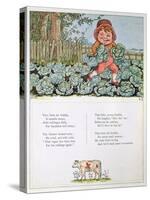 A Goblin Stealing Cabbages, Illustration for a poem from 'Under the Window'-Kate Greenaway-Stretched Canvas
