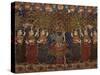 A Gold Chintz Pichhavai of Krishna-null-Stretched Canvas