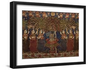 A Gold Chintz Pichhavai of Krishna-null-Framed Giclee Print