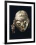 A Gold-Leaf Female Head with Turquoise, Nariquera-null-Framed Giclee Print