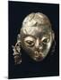 A Gold-Leaf Female Head with Turquoise, Nariquera-null-Mounted Giclee Print