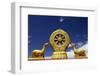 A Golden Dharma Wheel and Deer Sculptures-Simon Montgomery-Framed Photographic Print