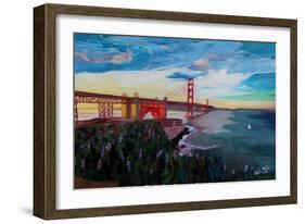 A Golden Gate Bridge Evening from Presidio-Markus Bleichner-Framed Art Print