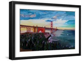 A Golden Gate Bridge Evening from Presidio-Markus Bleichner-Framed Art Print