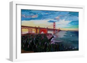 A Golden Gate Bridge Evening from Presidio-Markus Bleichner-Framed Art Print