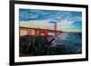 A Golden Gate Bridge Evening from Presidio-Markus Bleichner-Framed Art Print