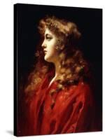 A Golden Haired Beauty-Leopold Schmutzler-Stretched Canvas