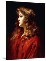 A Golden Haired Beauty-Leopold Schmutzler-Stretched Canvas