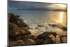 A Golden Sunset on Praia Da Almada in Ubatuba, Sao Paulo State, Brazil-Alex Saberi-Mounted Photographic Print