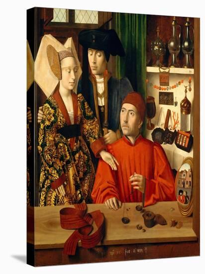 A Goldsmith in his Shop, 1449-Petrus Christus-Stretched Canvas