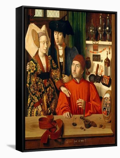 A Goldsmith in his Shop, 1449-Petrus Christus-Framed Stretched Canvas