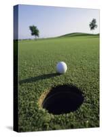 A Golf Ball Just Short of the Hole-null-Stretched Canvas