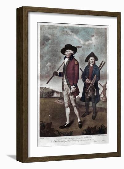 A Golfer and His Caddie, C1770-C1810-Valentine Green-Framed Giclee Print