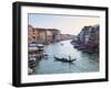 A Gondola Crossing the Grand Canal, Venice, UNESCO World Heritage Site, Veneto, Italy, Europe-Amanda Hall-Framed Photographic Print