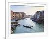 A Gondola Crossing the Grand Canal, Venice, UNESCO World Heritage Site, Veneto, Italy, Europe-Amanda Hall-Framed Photographic Print