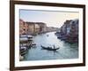 A Gondola Crossing the Grand Canal, Venice, UNESCO World Heritage Site, Veneto, Italy, Europe-Amanda Hall-Framed Photographic Print