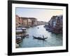 A Gondola Crossing the Grand Canal, Venice, UNESCO World Heritage Site, Veneto, Italy, Europe-Amanda Hall-Framed Photographic Print