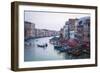 A Gondola Crossing the Grand Canal, Venice, UNESCO World Heritage Site, Veneto, Italy, Europe-Amanda Hall-Framed Photographic Print