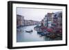 A Gondola Crossing the Grand Canal, Venice, UNESCO World Heritage Site, Veneto, Italy, Europe-Amanda Hall-Framed Photographic Print