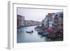 A Gondola Crossing the Grand Canal, Venice, UNESCO World Heritage Site, Veneto, Italy, Europe-Amanda Hall-Framed Photographic Print