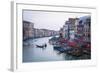 A Gondola Crossing the Grand Canal, Venice, UNESCO World Heritage Site, Veneto, Italy, Europe-Amanda Hall-Framed Photographic Print