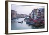 A Gondola Crossing the Grand Canal, Venice, UNESCO World Heritage Site, Veneto, Italy, Europe-Amanda Hall-Framed Photographic Print