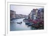 A Gondola Crossing the Grand Canal, Venice, UNESCO World Heritage Site, Veneto, Italy, Europe-Amanda Hall-Framed Photographic Print