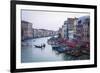 A Gondola Crossing the Grand Canal, Venice, UNESCO World Heritage Site, Veneto, Italy, Europe-Amanda Hall-Framed Photographic Print