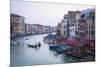 A Gondola Crossing the Grand Canal, Venice, UNESCO World Heritage Site, Veneto, Italy, Europe-Amanda Hall-Mounted Photographic Print