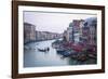 A Gondola Crossing the Grand Canal, Venice, UNESCO World Heritage Site, Veneto, Italy, Europe-Amanda Hall-Framed Photographic Print