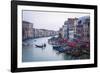 A Gondola Crossing the Grand Canal, Venice, UNESCO World Heritage Site, Veneto, Italy, Europe-Amanda Hall-Framed Photographic Print