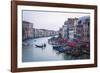 A Gondola Crossing the Grand Canal, Venice, UNESCO World Heritage Site, Veneto, Italy, Europe-Amanda Hall-Framed Photographic Print