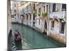A Gondola on a Canal in Venice, UNESCO World Heritage Site. Veneto, Italy, Europe-Amanda Hall-Mounted Photographic Print