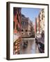 A Gondola on a Canal in Venice, UNESCO World Heritage Site, Veneto, Italy, Europe-null-Framed Photographic Print