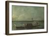 A Gondola on the Lagoon Near Mestre, after 1780-Francesco Guardi-Framed Giclee Print