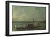 A Gondola on the Lagoon Near Mestre, after 1780-Francesco Guardi-Framed Giclee Print