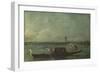 A Gondola on the Lagoon Near Mestre, after 1780-Francesco Guardi-Framed Giclee Print