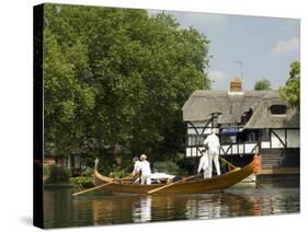 A Gondola on the Thames, Wargrave, Berkshire, England United Kingdom-R H Productions-Stretched Canvas