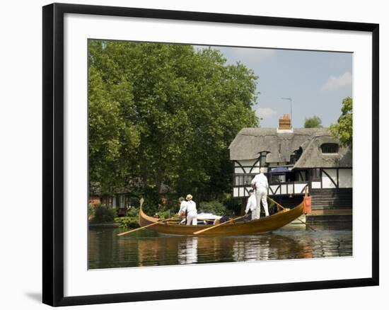 A Gondola on the Thames, Wargrave, Berkshire, England United Kingdom-R H Productions-Framed Photographic Print