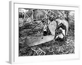 A Gondola, Part of the Wreckage of a German Zeppelin-null-Framed Photographic Print