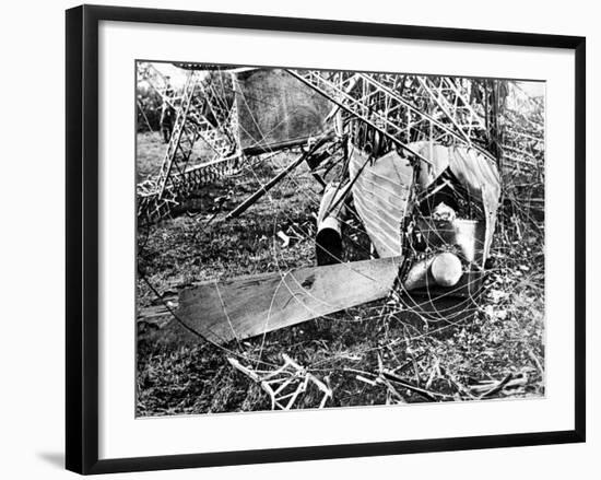 A Gondola, Part of the Wreckage of a German Zeppelin-null-Framed Photographic Print