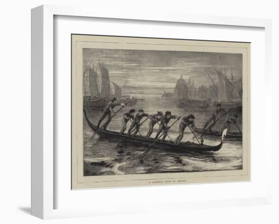 A Gondola Race in Venice-Walter Jenks Morgan-Framed Giclee Print