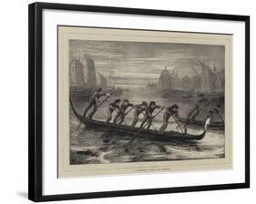 A Gondola Race in Venice-Walter Jenks Morgan-Framed Giclee Print