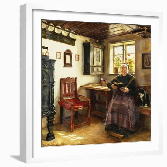 A Good Book, 1899-Anne Marie Hansen-Framed Giclee Print