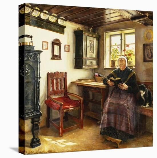 A Good Book, 1899-Anne Marie Hansen-Stretched Canvas