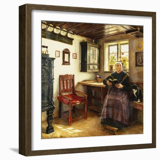 A Good Book, 1899-Anne Marie Hansen-Framed Giclee Print