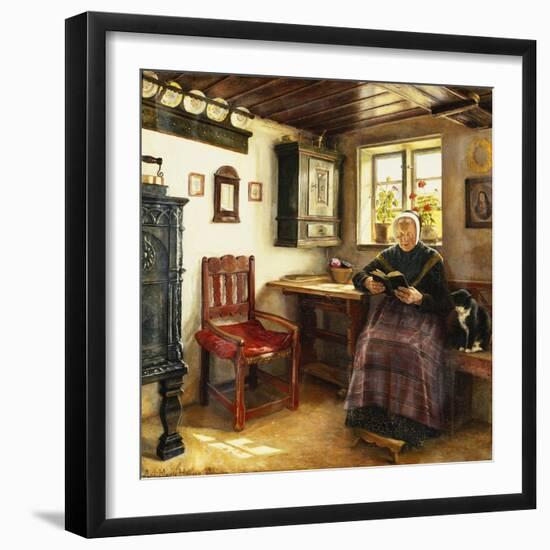 A Good Book, 1899-Anne Marie Hansen-Framed Giclee Print