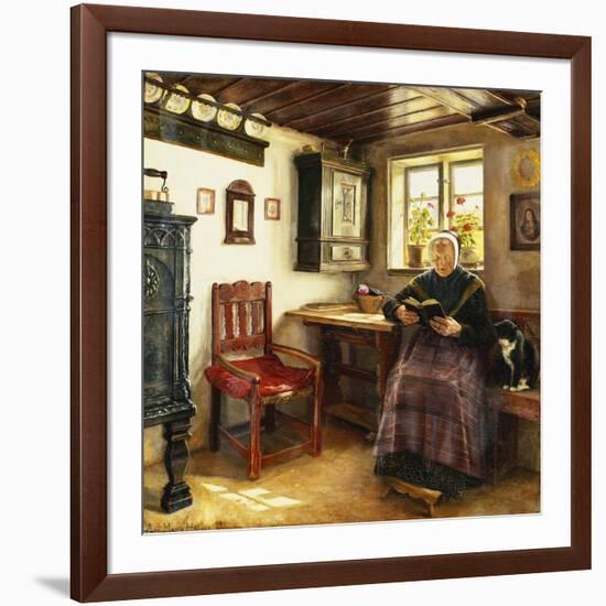 A Good Book, 1899-Anne Marie Hansen-Framed Giclee Print