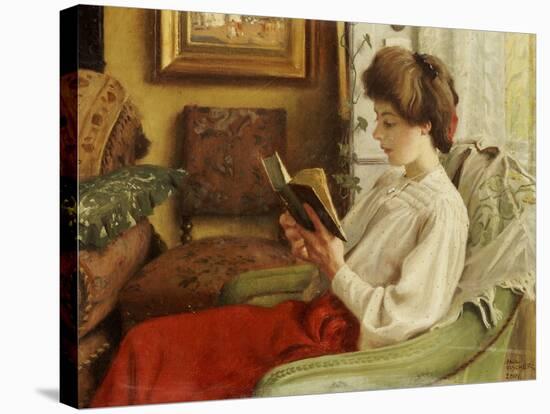 A Good Book, 1905-Paul Fischer-Stretched Canvas