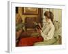 A Good Book, 1905-Paul Fischer-Framed Giclee Print